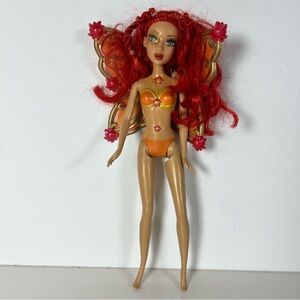 Mattel Barbie Fairytopia Sunburst Fairy Doll Red Orange Hair Wings 2006